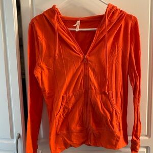 Orange Zip-Up Hoodie